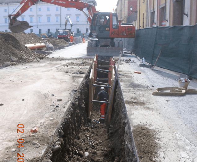 basamento per tubatura per abitazione privata