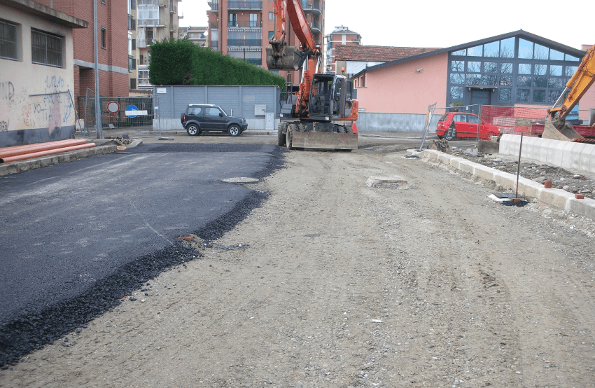 fase di rinnovo delle strade