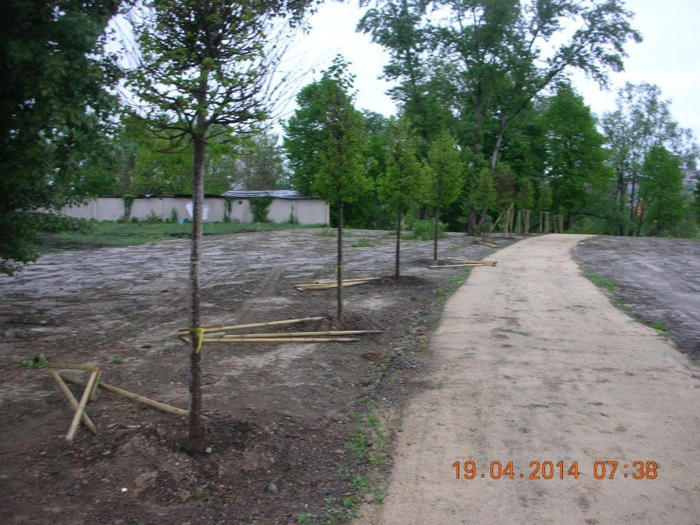 rifacomento di sentiero in parco pubblico