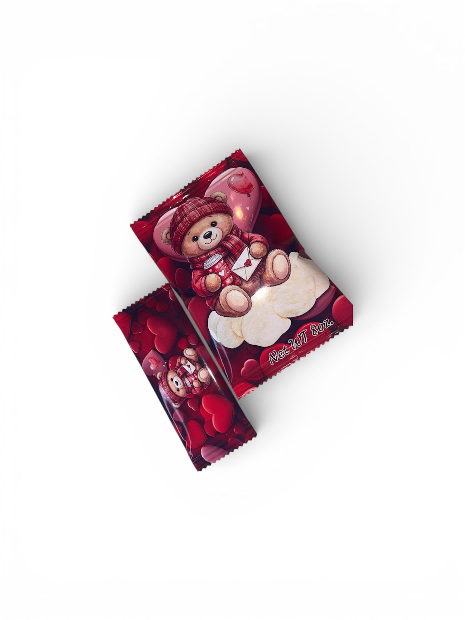 Valentines Chocolate Bar and Chip Bag Set