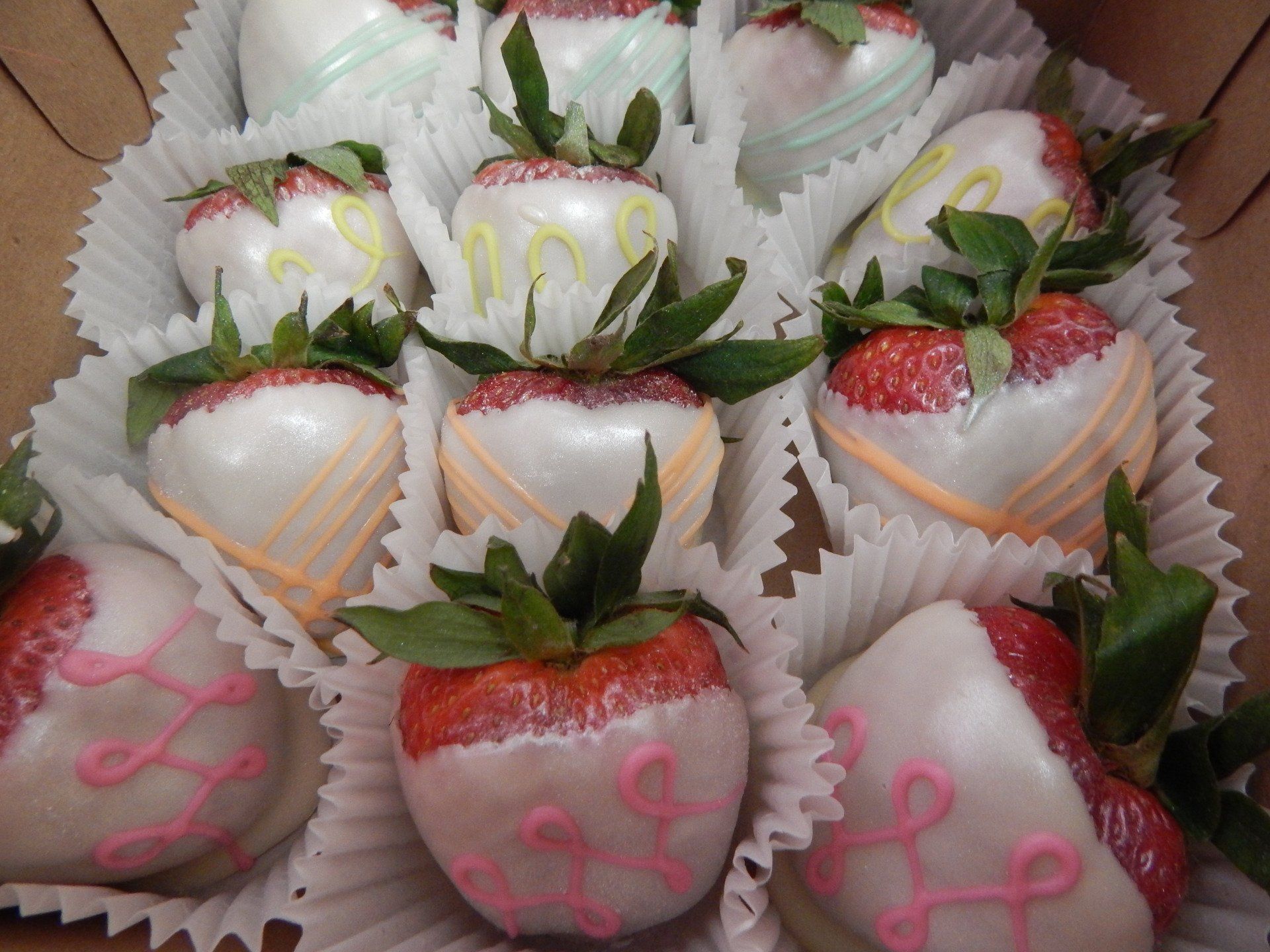 White chocolate dipped strawberries