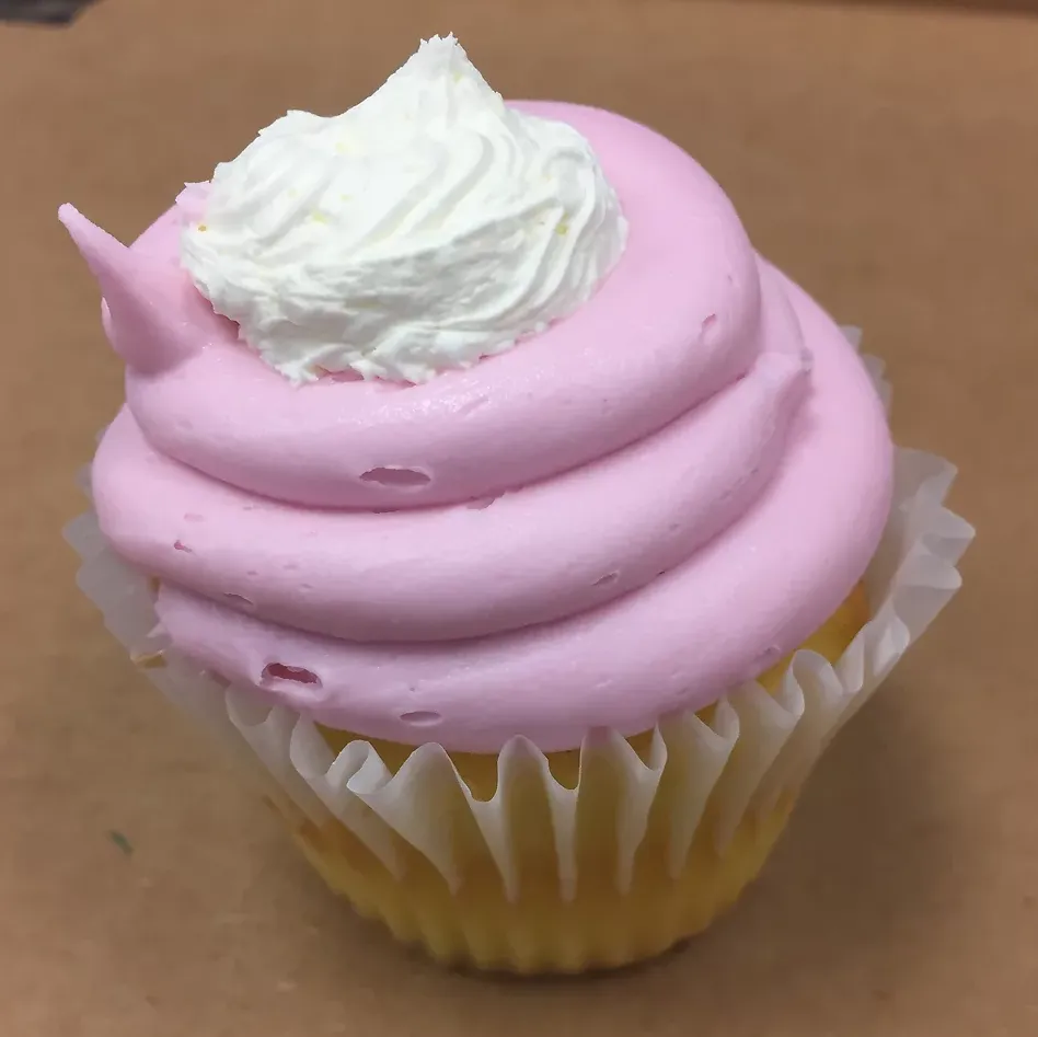 an iced cupcake