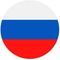 La bandiera della Russia è rappresentata da un cerchio su sfondo bianco.