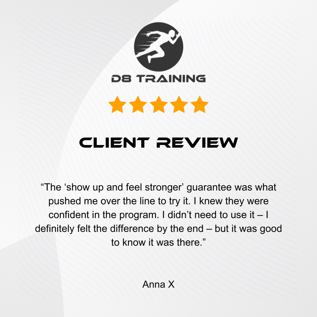 Client review for DB Training with a 5-star rating and quote from Anna X.