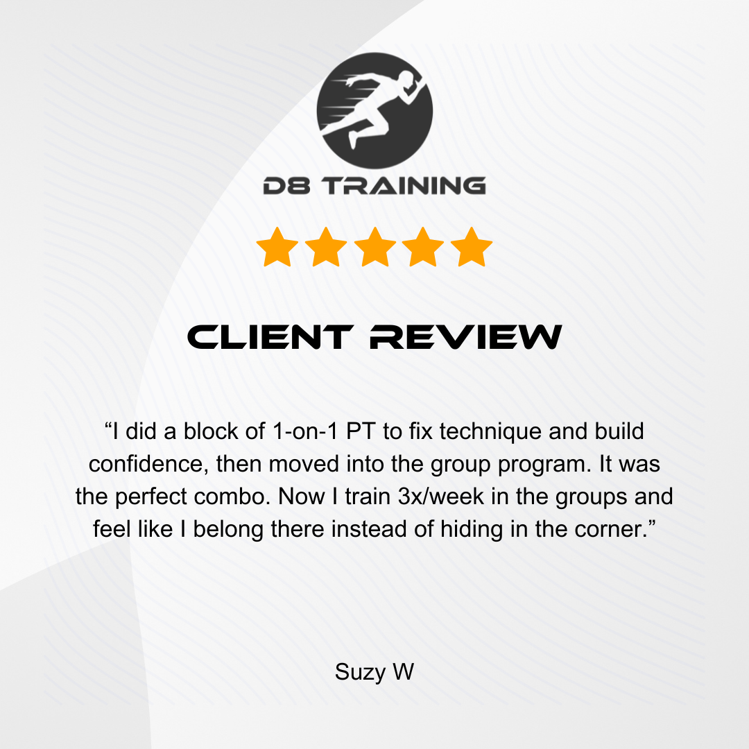 Client review for DB Training with a 5-star rating and quote by Suzy W.