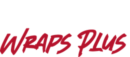 Wraps Plus logo in red script.