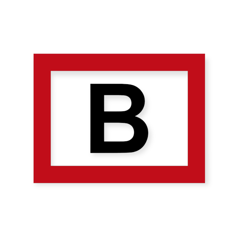 Pictogram kunststof bord B brandkraan - hydrant - droge blusleiding