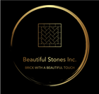 A logo for beautiful stones inc. brick with a beautiful touch