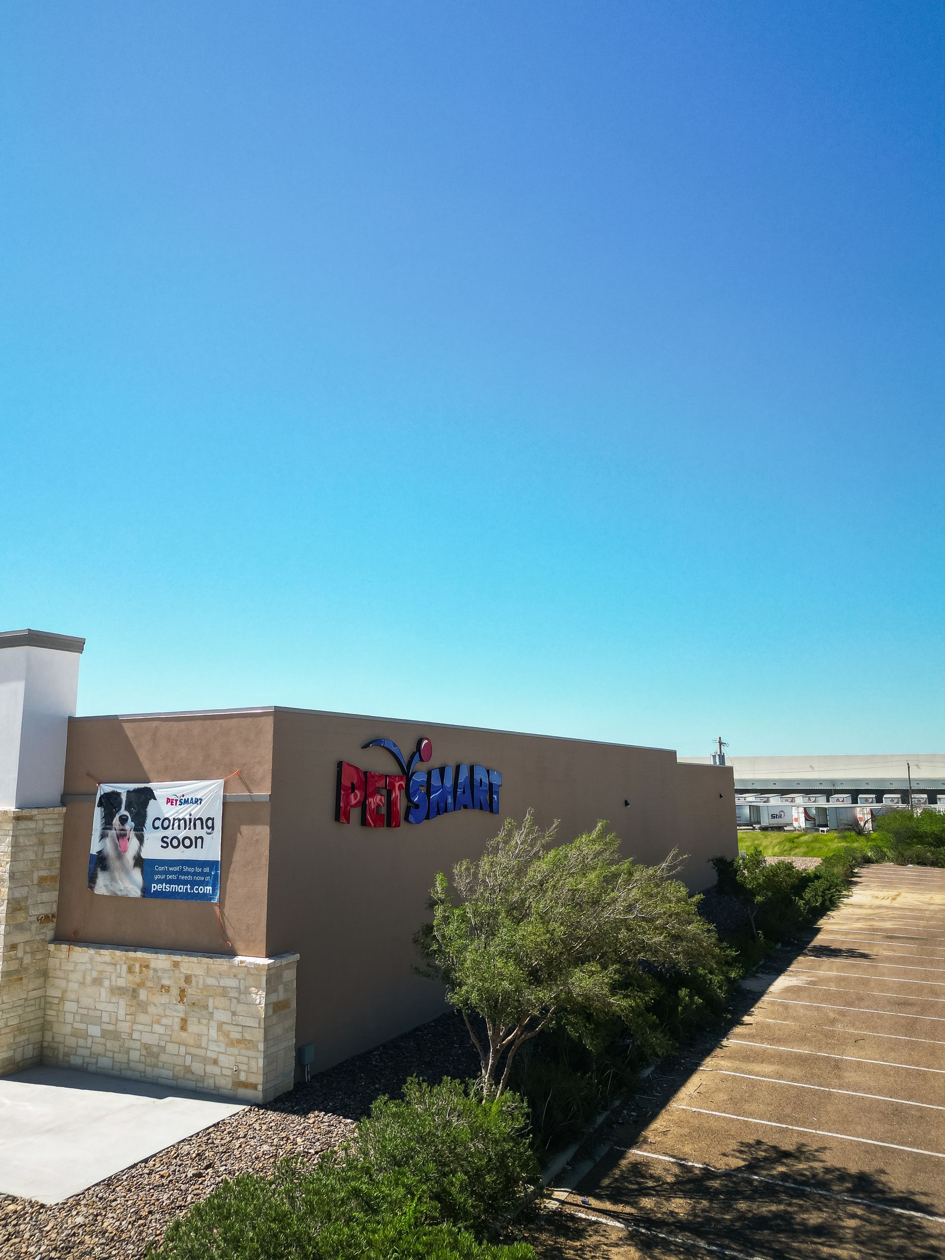 An aerial shot of a PETSMART pet supply store in Laredo. 
