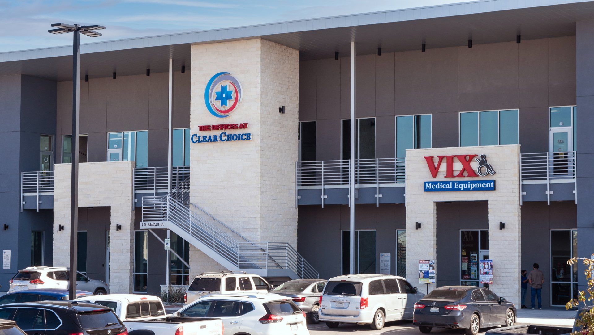 The offices at  Laredo's Clear Choice Plaza and VIX Medical Equipment.