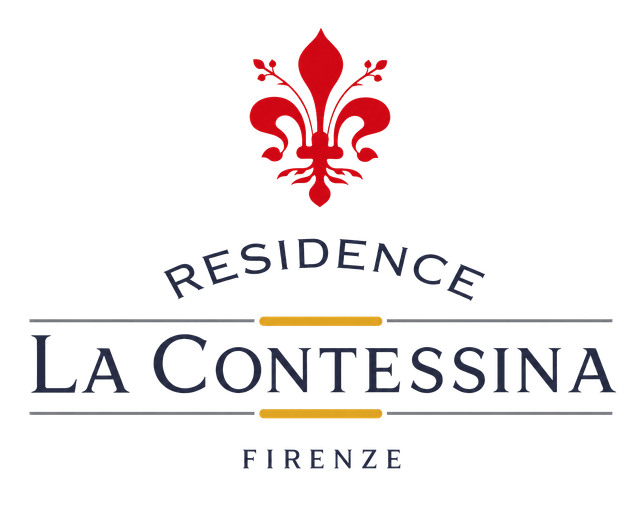 Residence La Contessina Firenze logo with red fleur-de-lis emblem