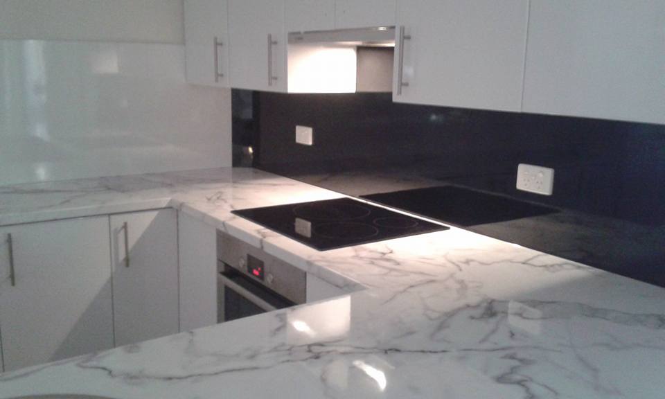 top view of kitchen counter top