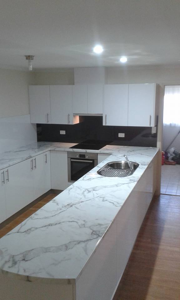 top view of kitchen counter top