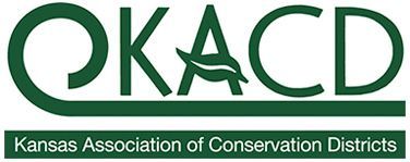 Kansas Association of Conservation Districts logo in dark green 