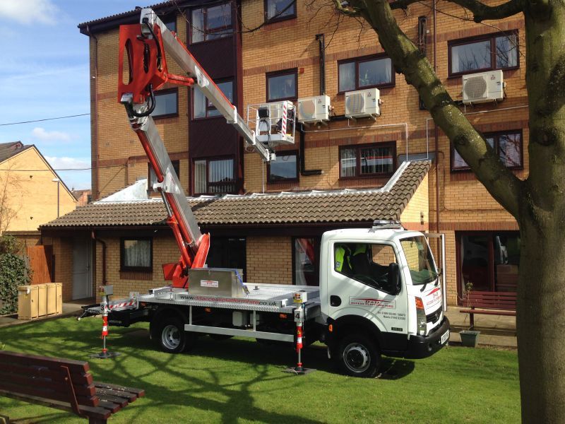 white colour platform access vehicles