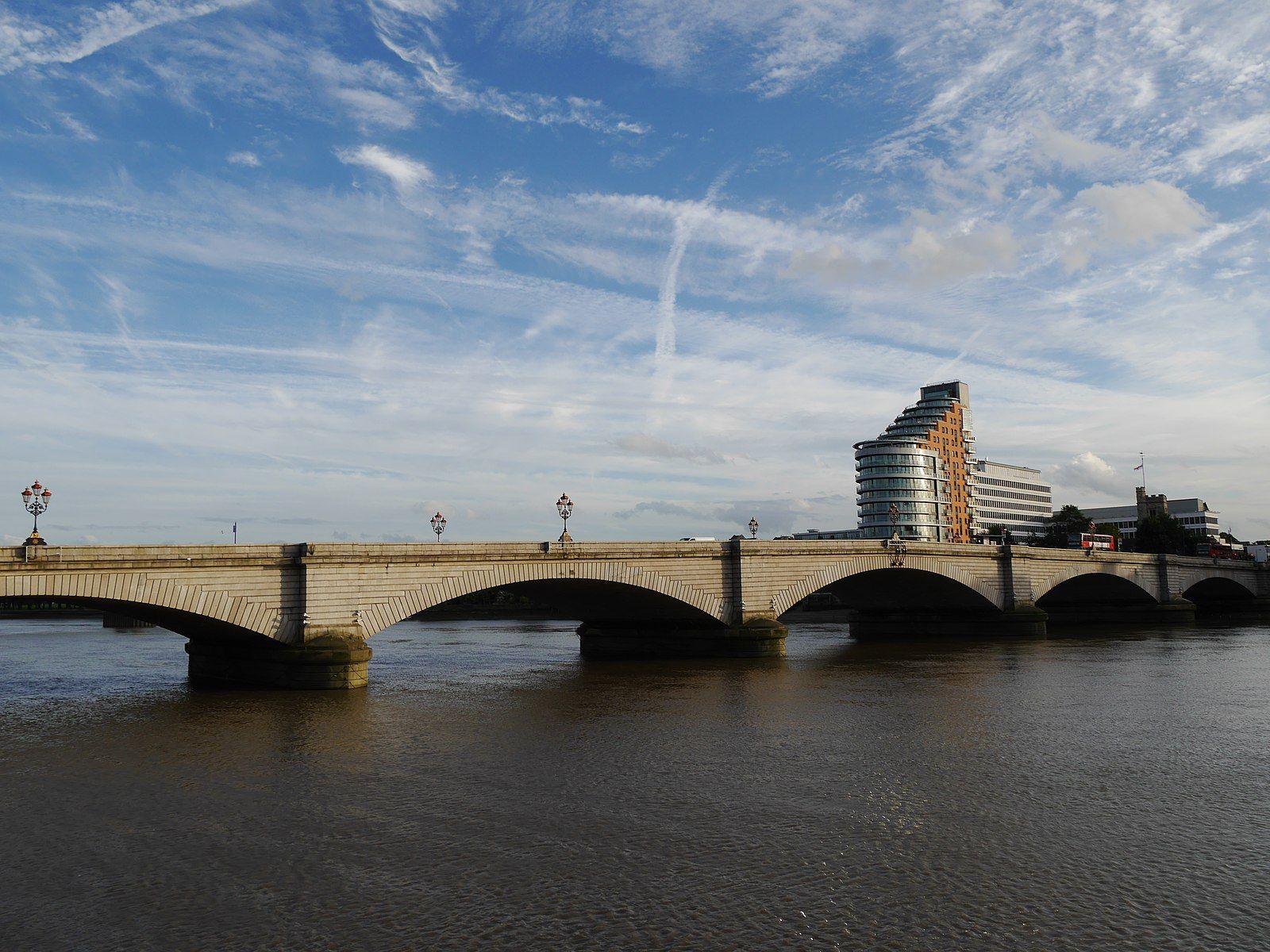 Picture of Putney bridge in London over river Thames.