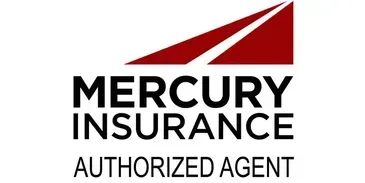 Logo for Mercury Insurance, with a red upward-pointing triangular design above black text. 