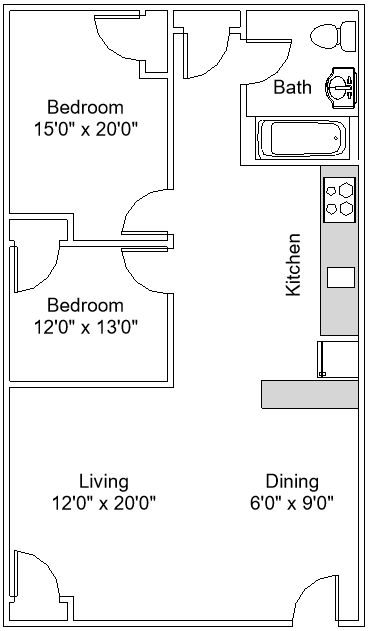 One Bedroom Floor Plan