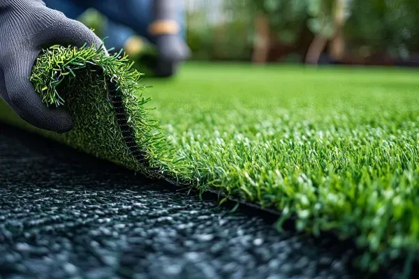Professional artificial turf installation