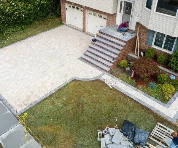 Custom hardscape design and installation in Brookville NY