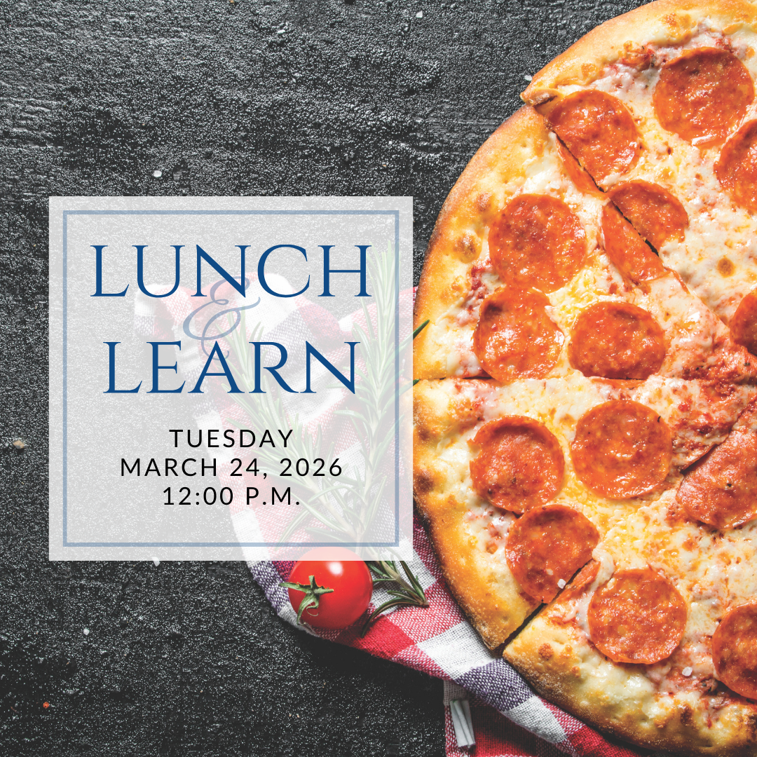 a plate of sandwiches on a table with the words lunch & learn on it
