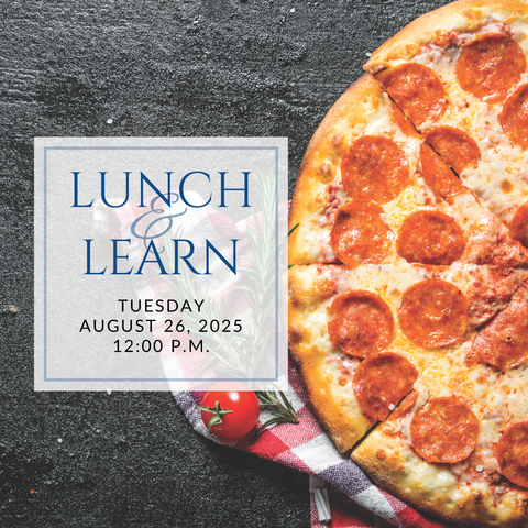 a plate of sandwiches on a table with the words lunch & learn on it