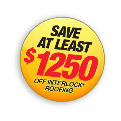 Save at Least $1250 off Interlock Roofing