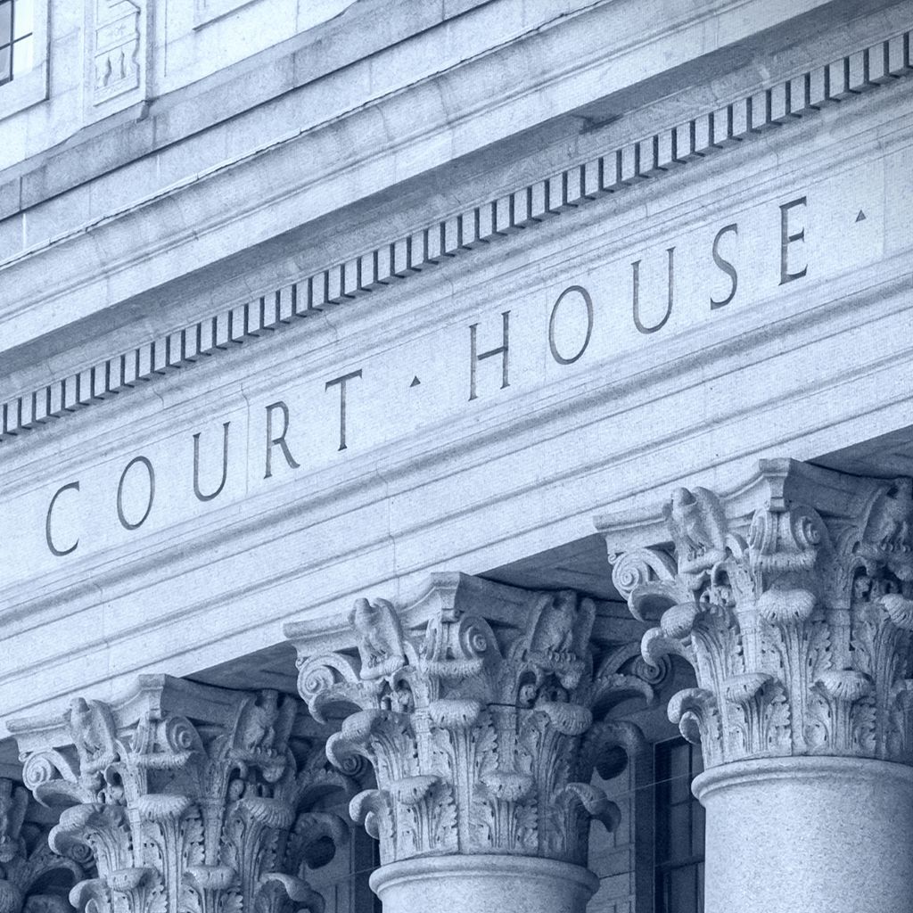 Court house facade with