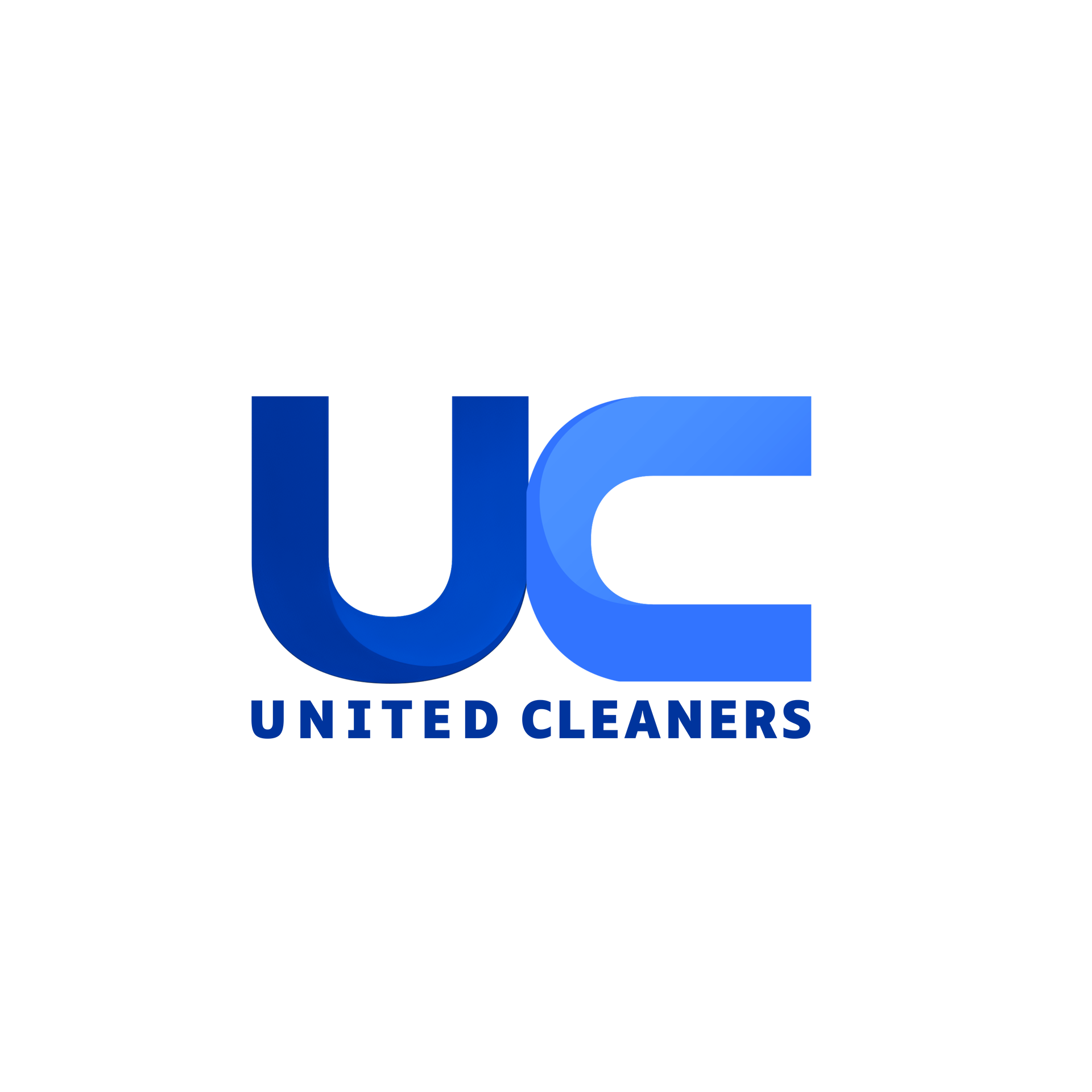 Blue UC logo with the text “UNITED CLEANERS” underneath