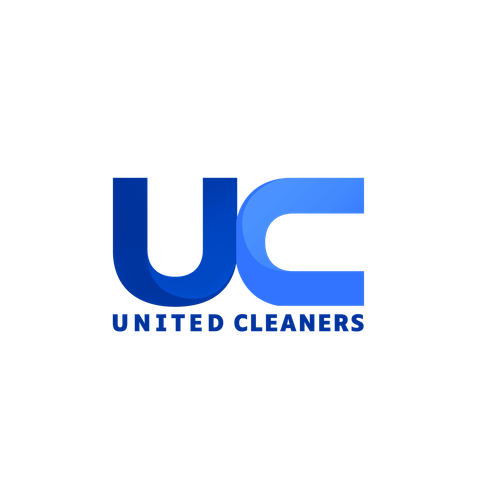 Blue UC logo with the text “UNITED CLEANERS” underneath