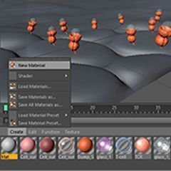 Collection of all materials created for this scene [Material editor in Cinema 4D®/ ©Layla Lang
