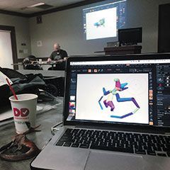 ZBrush Monitor - Hard at work at the Fort Wayne GNSI Education Series Workshop. Photo © Erin Frederick