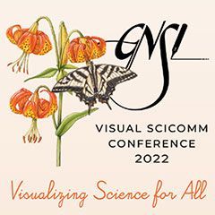 Flowers and Butterfly, GNSI Visual SciCom Conference Logo