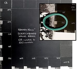 Fig. 5 : Scratchboard value match guide ©Rhonda Nass 