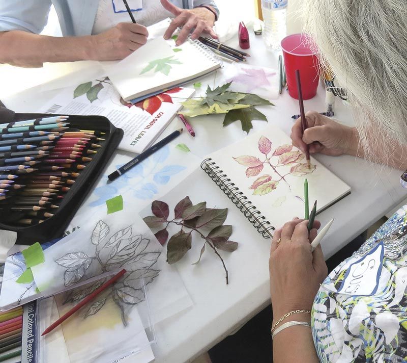 A Colorful Leaves workshop. Photo © 2016 Dorothy DePaulo