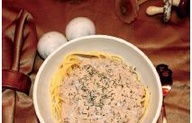 Spaghettini with Mushroom Sauce