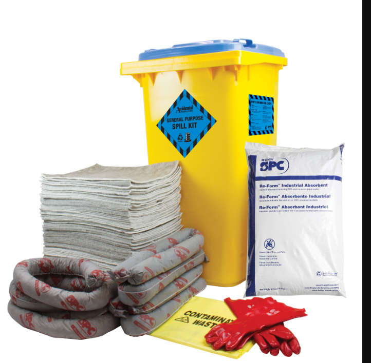 A Yellow Container With A Blue Label That Says Spill Kit  —  Accidental Health & Safety NQ & Mt Isa In Charters Towers, QLD