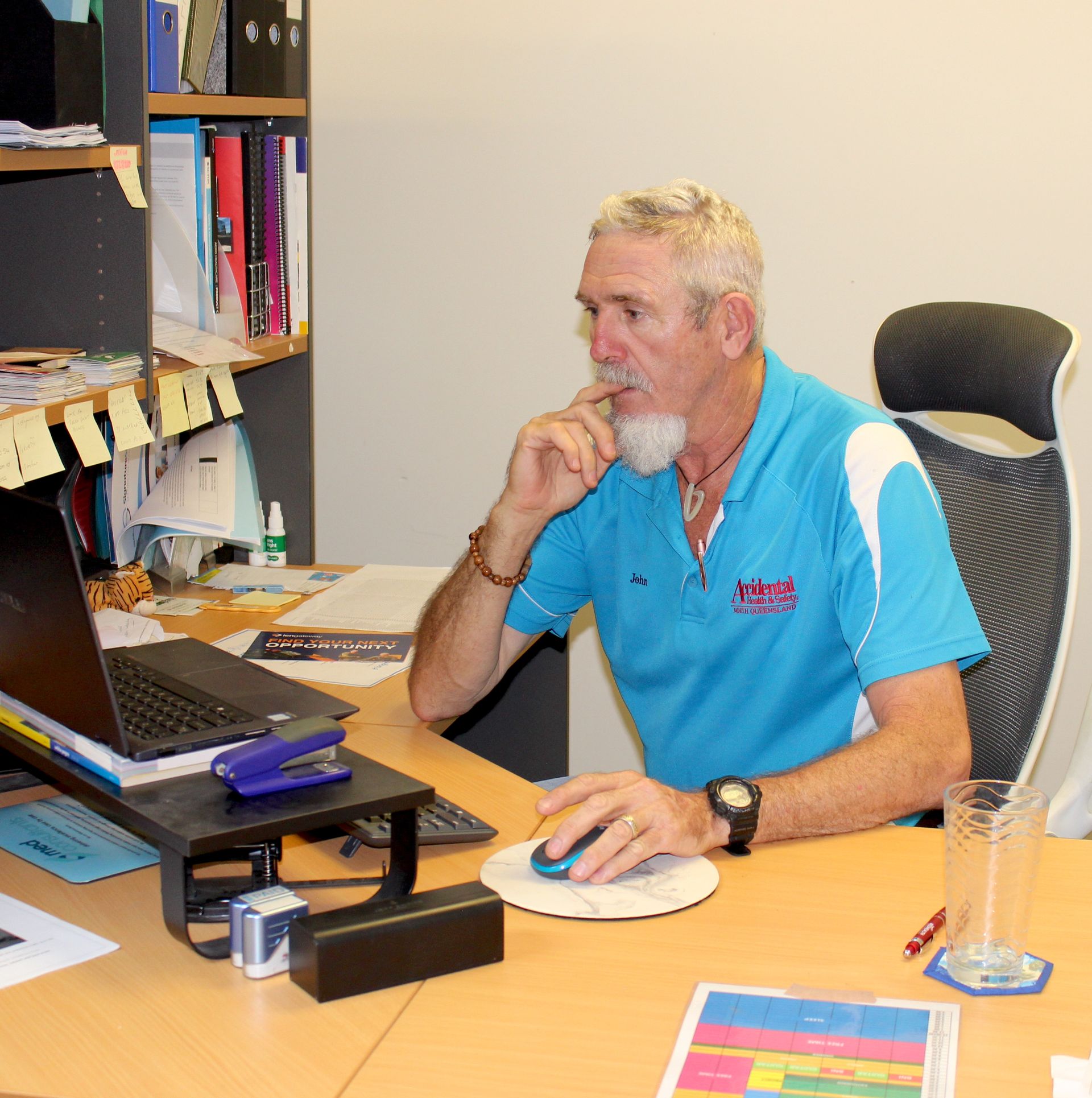 Man Working On The Computer —  Accidental Health & Safety NQ & Mt Isa In Townsville, QLD