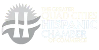 Logo of the Greater Quad Cities Hispanic Chamber of Commerce. Features an 
