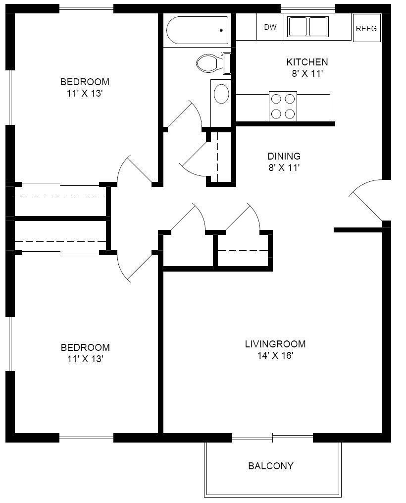 Two Bedroom Formal Dining — Manhattan, KS — Plaza West Apartments