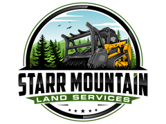 Logo: Yellow and black forestry machine in a green landscape. "Starr Mountain Land Services" text.