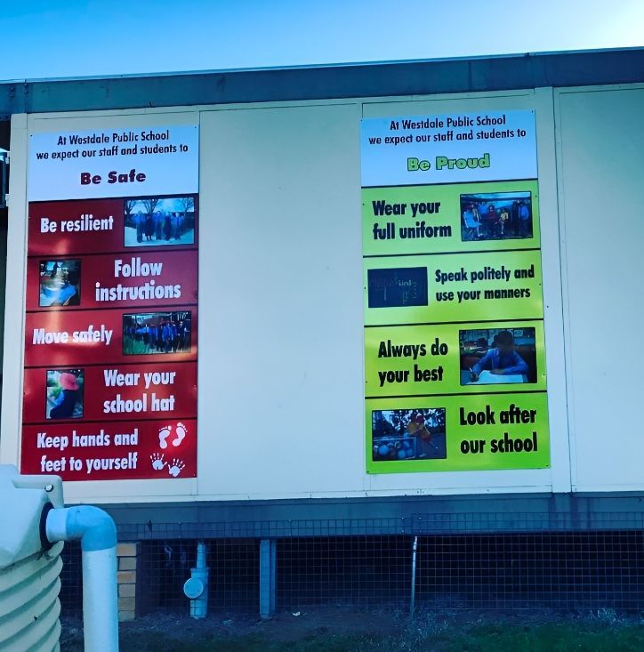 A Sign On A Wall That Says Be Safe — McKnight Signs In Hillvue, NSW