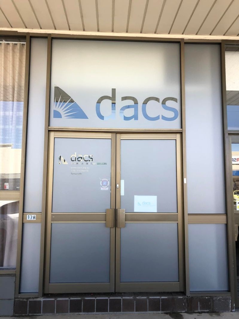 A door with the word dacs on it — McKnight Signs In Hillvue, NSW