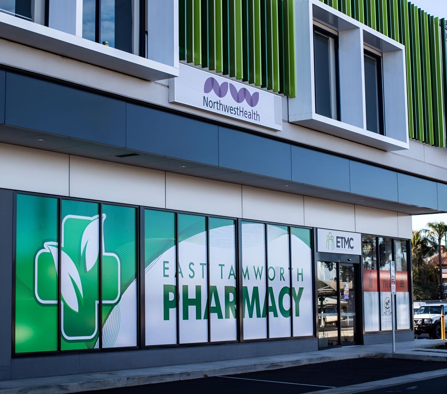 A Pharmacy With A Green Cross On The Front Of It — McKnight Signs In Muswellbrook, NSW