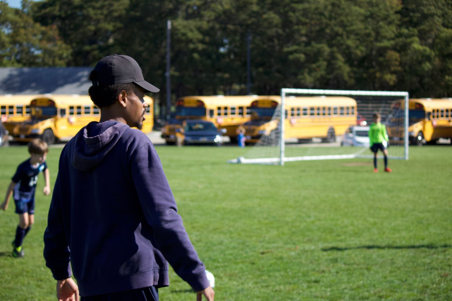 Coach Hans, giving direction on the sidelines.