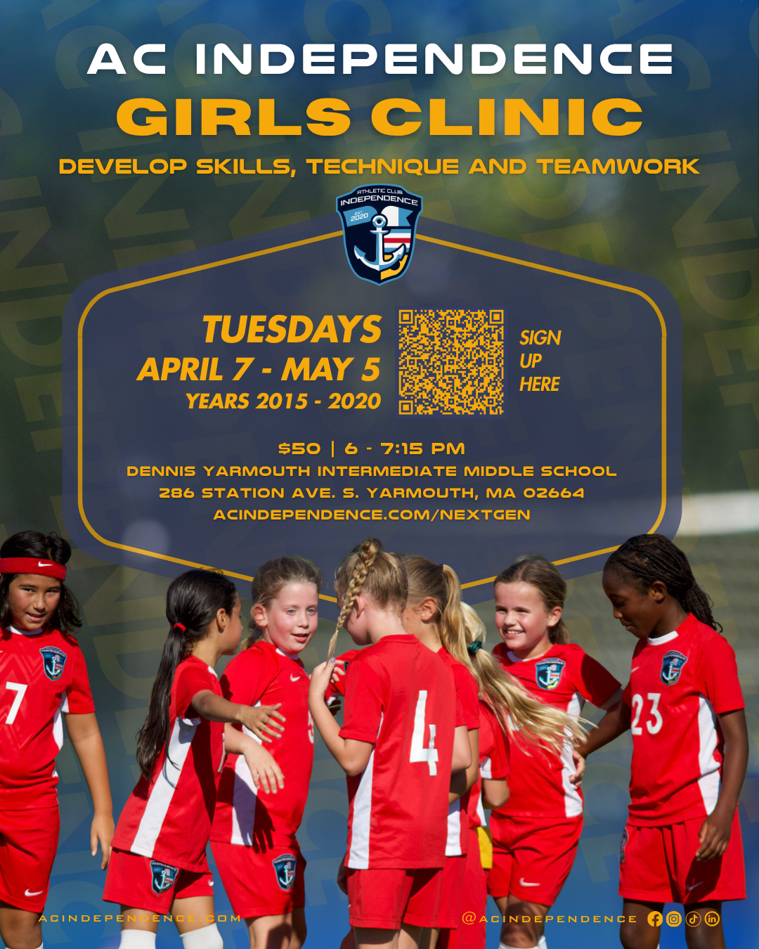 AC Independence Girls Clinic flyer