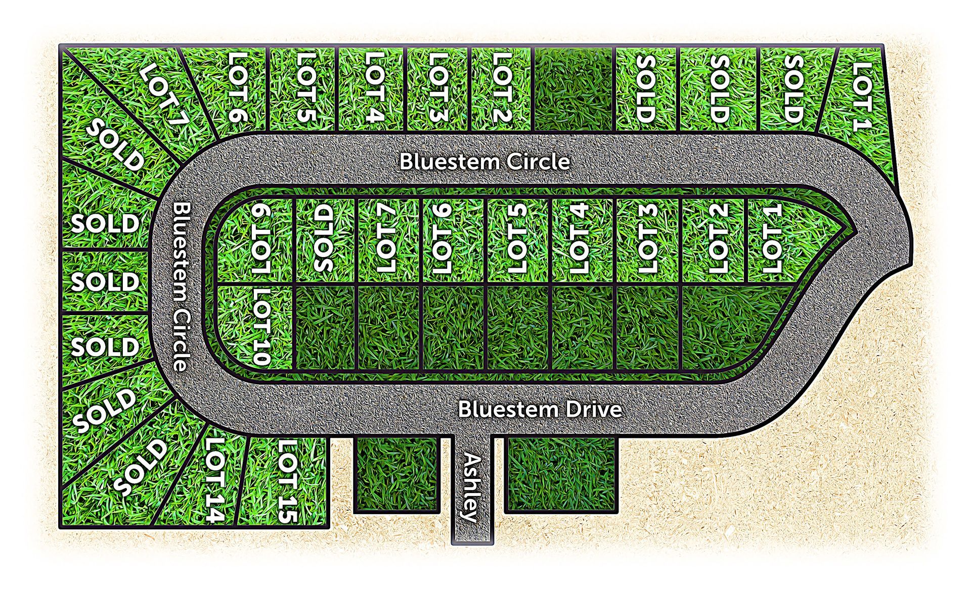 A painting of a white house with two garages and a driveway.