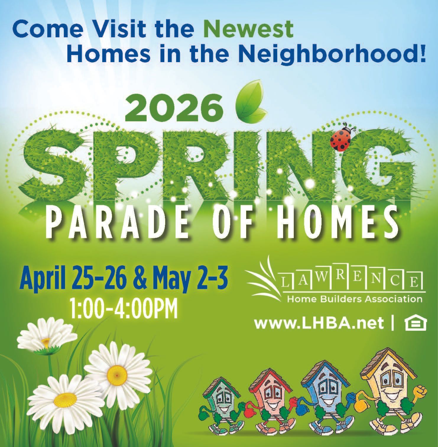 A poster for the 2024 spring parade of homes