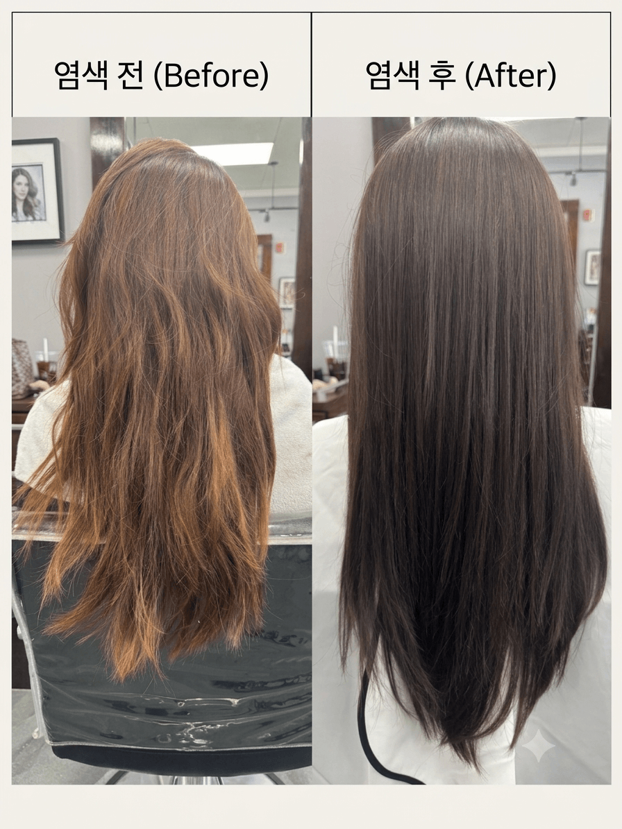 Color result &mdash; rich chestnut highlights