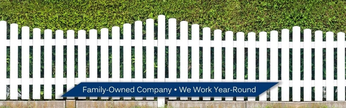 White Fence in front of Hedge - Toledo, OH